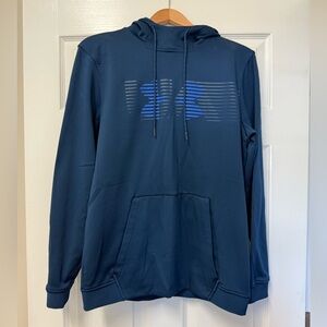 Under Armour Men's Navy Blue Loose Fit ColdGear Hoodie Size L